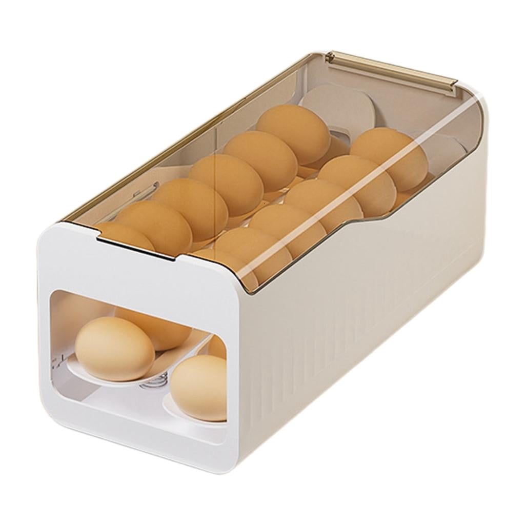 HannLk Space Saving Refrigerator Eggs Holder Eggs Storage Organizer For Easy Access