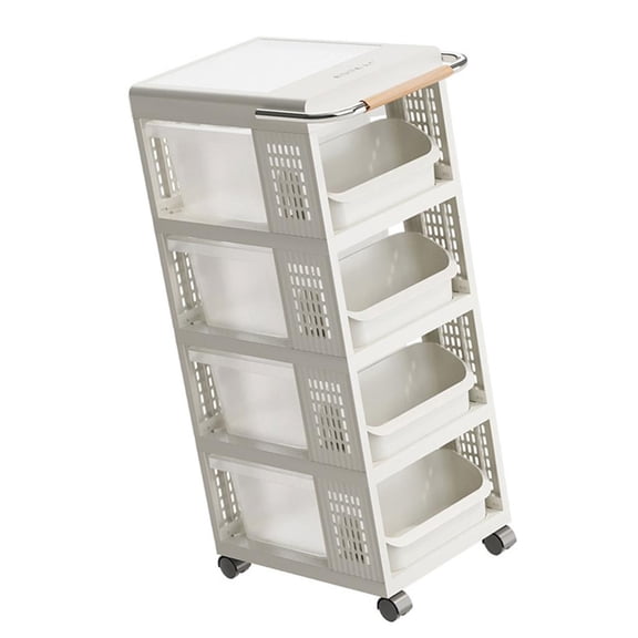 HannLk Space Saving Snacks and Drink Storage Unit Convenient Rolling Cart for Picnics