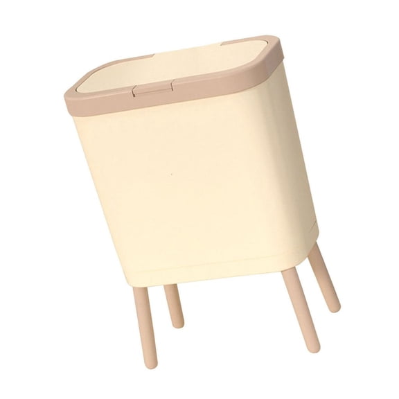 HannLk Standing Trash Can Waste Bin Elegant With Lid Garbage Bin for Home and Offices