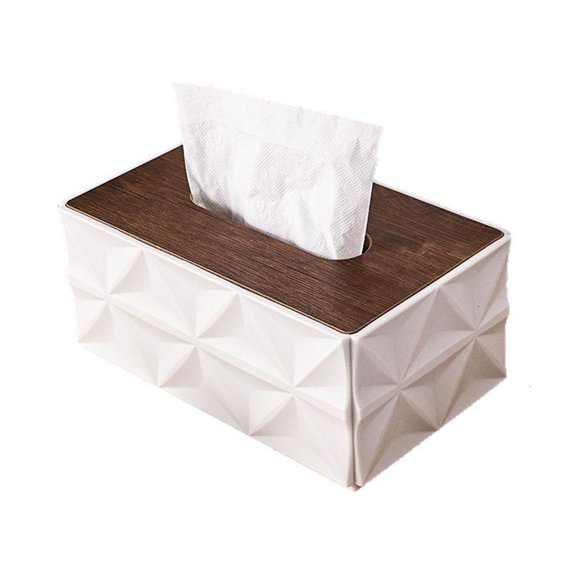 HannLk Stylish Home Napkin Storage Organizer Geometric Pattern Tissue Dispenser Box