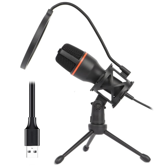 HannLk USB Mic LED Condenser Microphone Professional Mic for Gaming Singing Karaoke