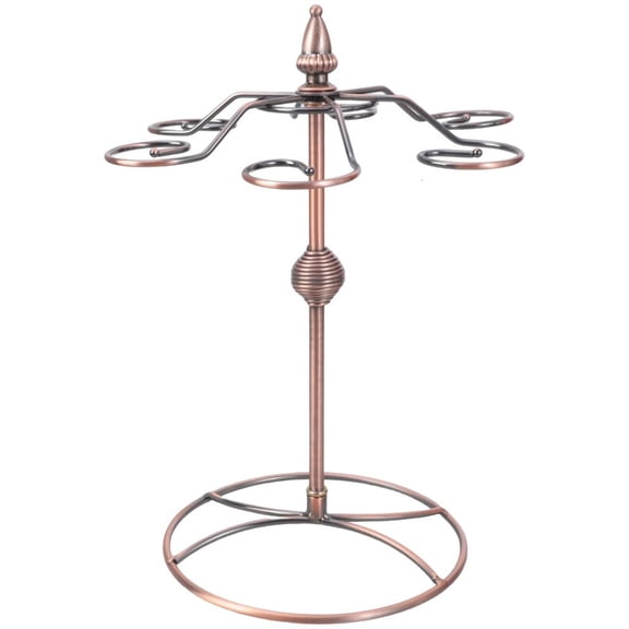 HannLk Upside Down Wine Glass Rack Space Saving 6 Hooks Goblet Hanger Display Shelf
