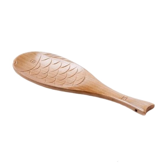 HannLk User friendly Fish Shape Wooden Spoon For Cooking Camping Dining