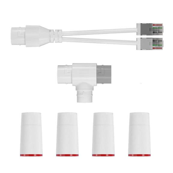 HannLk Waterproof ABS Ethernet Splitter 2 Device Connection for Home Office Networks