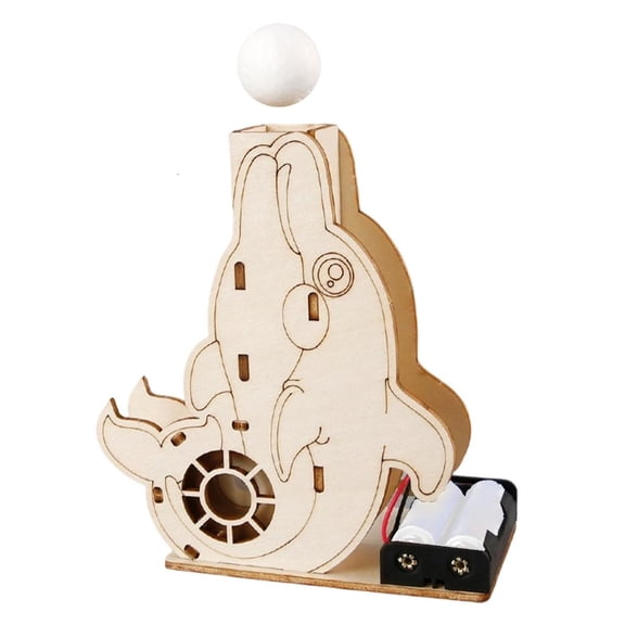 HannLk Wooden Electric Air Dolphin Floating Ball Aerodynamic Experiment Demonstrator