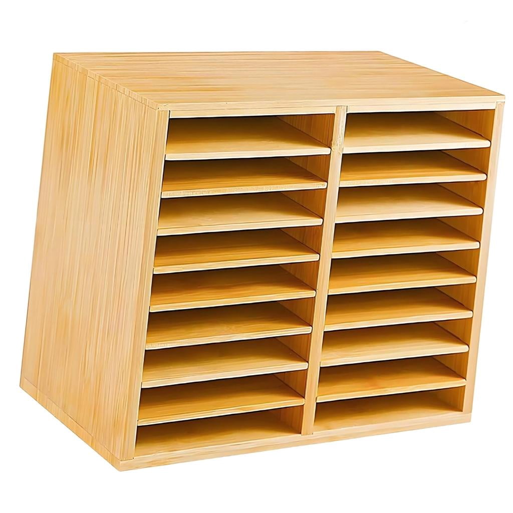 HannLk Wooden Marker Pen Holder Organizers With Multiple Compartments