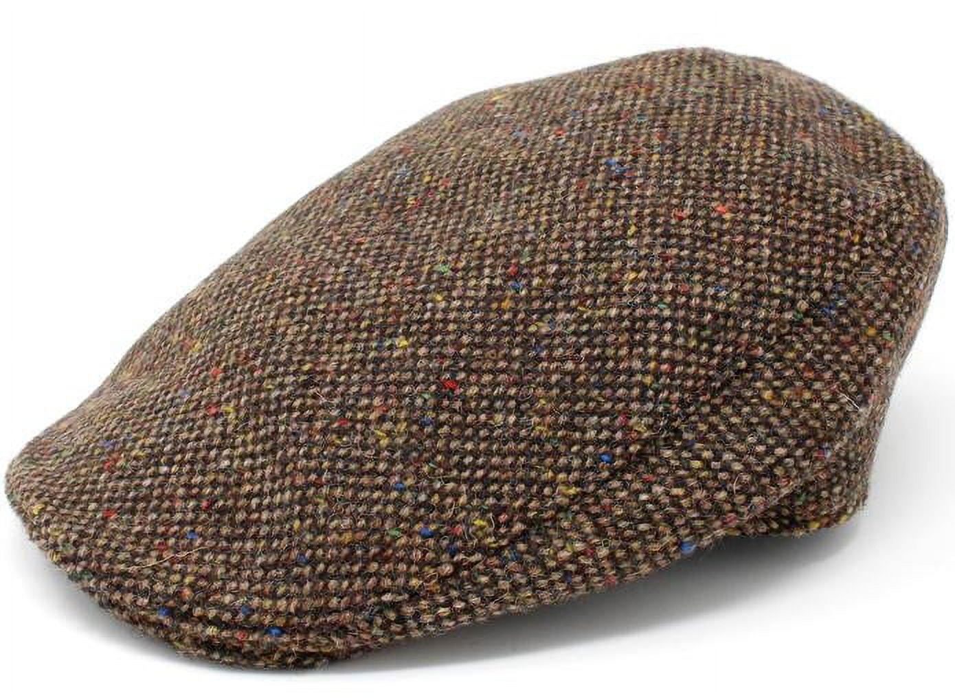 Hanna Hats Donegal Touring Flat Cap 100% Wool Tweed Men's Driving Cap Made in Ireland