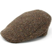Hanna Hats Donegal Touring Flat Cap 100% Wool Tweed Men's Driving Cap Made in Ireland