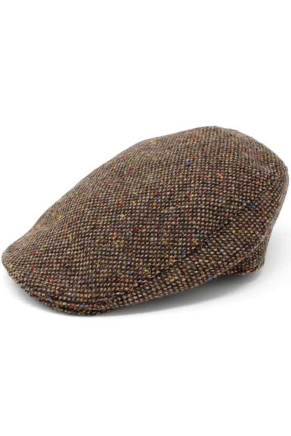 Donegal Touring Flat Cap 100% Wool Tweed Men's Driving Cap Made in Ireland