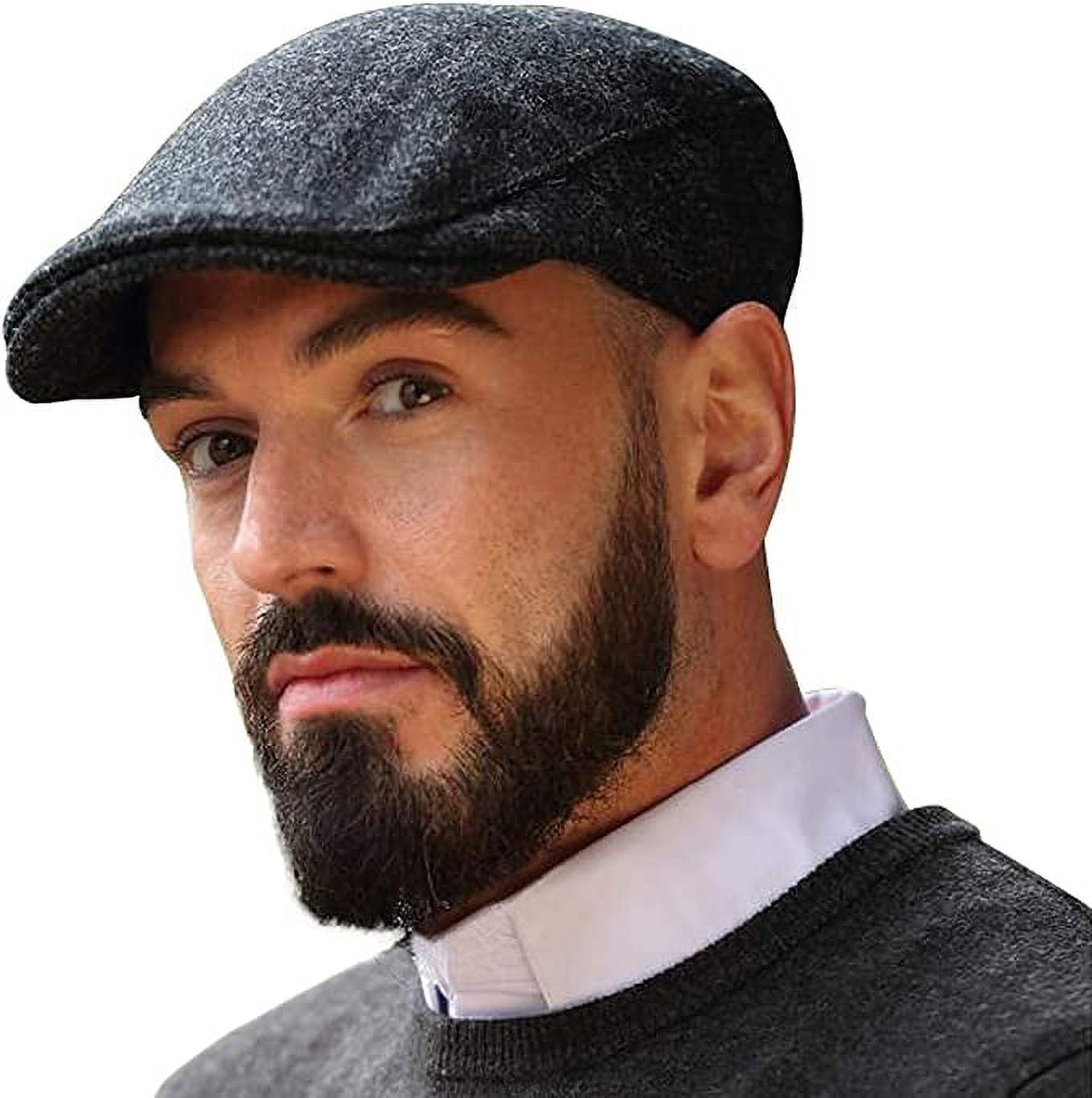 Hanna Hats Donegal Touring Flat Cap 100% Wool Tweed Men's Driving Cap Made in Ireland
