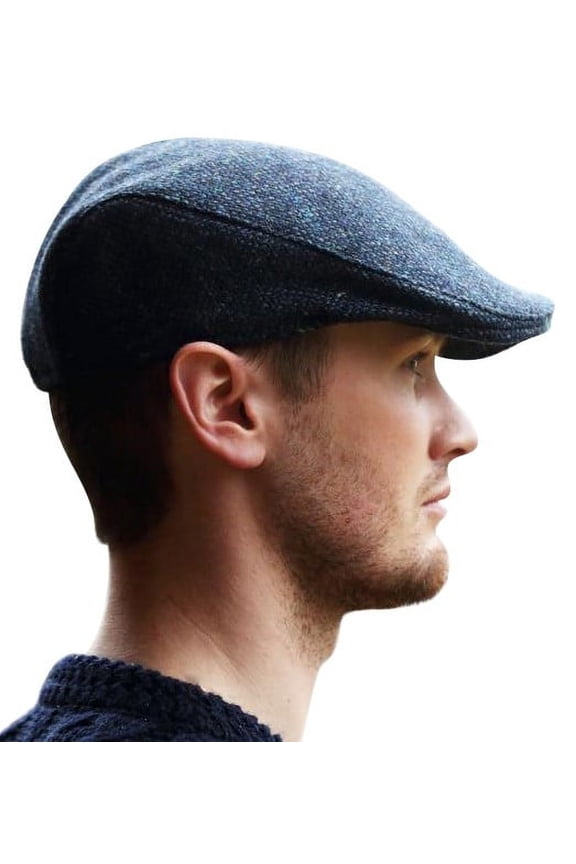 Donegal Touring Flat Cap 100% Wool Tweed Men's Driving Cap Made in Ireland