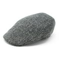 thumbnail image 1 of Hanna Hats Donegal Touring Harris Scottish Tweed Cap 100% Wool Vintage Flat Hat for Men Made in Ireland | Gray Herringbone, 1 of 6