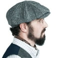 thumbnail image 1 of Hanna Hats Irish Newsboy Cap Donegal Tweed 8 Piece 100% Wool Hat for Men Made in Ireland, 1 of 5