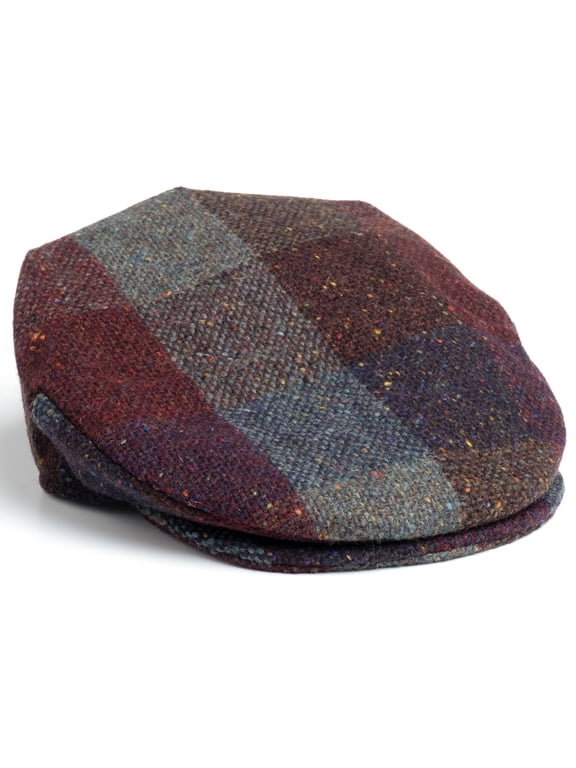 Men's Donegal Tweed 100% Wool Vinatge Irish Driving Flat Cap Handcrafted in Ireland