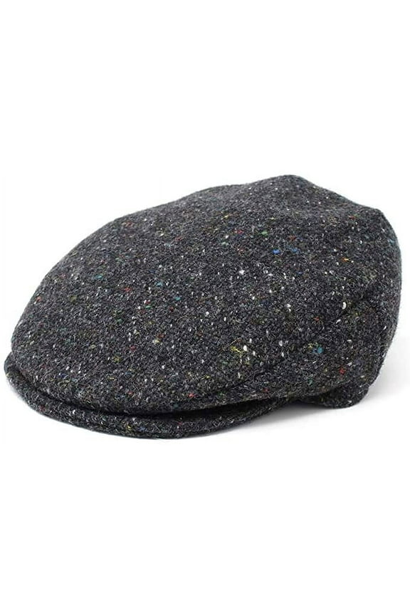 Men's Donegal Tweed 100% Wool Vinatge Irish Driving Flat Cap Handcrafted in Ireland