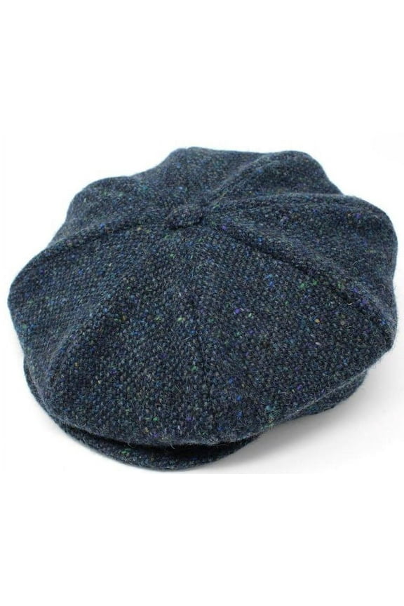 of Donegal Eight Piece Hat 100% Wool Tweed Newsboy Men's Flat Driving Cap Made in Ireland