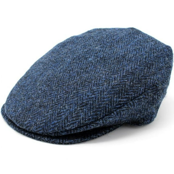 Hanna Hats of Donegal Harris Scottish Tweed 100% Wool Vintage Flat Driving Cap Handcrafted in Ireland