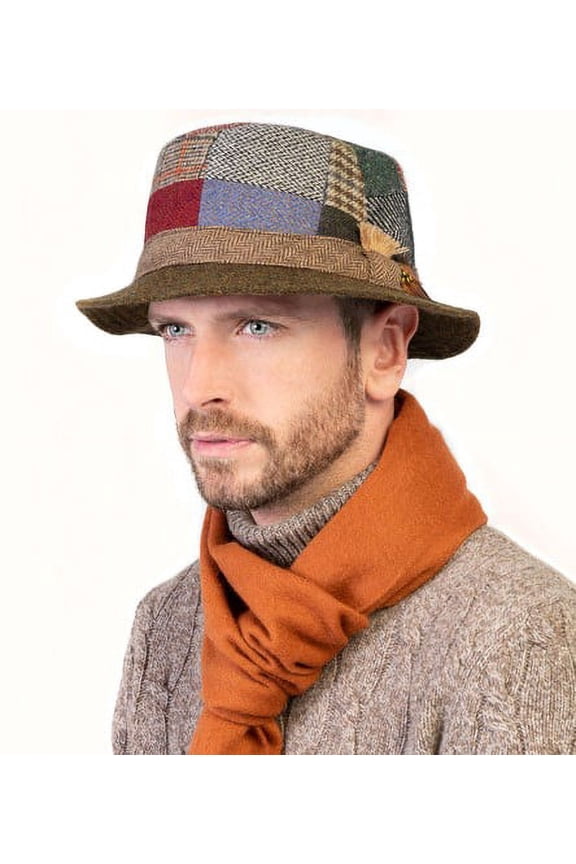 of Donegal Tweed 100% Wool Walking Hat Made in Ireland