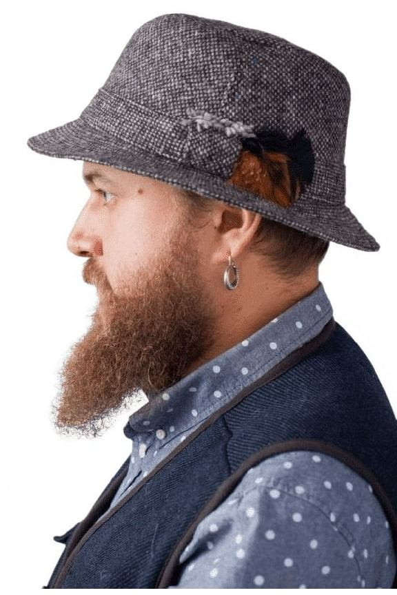 of Donegal Tweed 100% Wool Walking Hat Made in Ireland