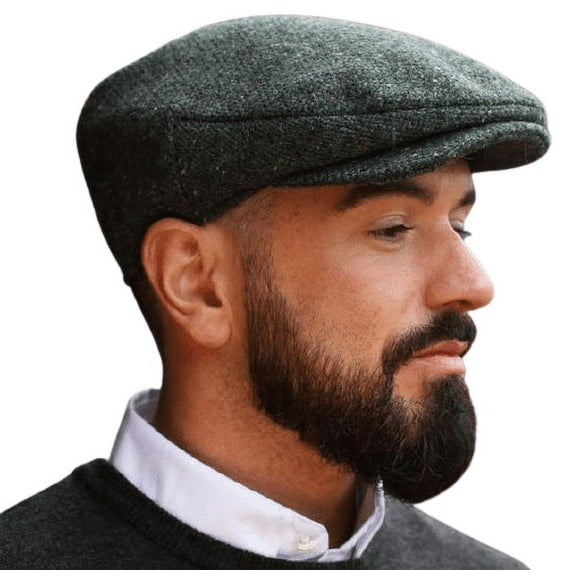 Hanna Hats of Donegal Vintage Flat Cap 100% Wool Tweed Men's Irish Hat Handcrafted in Ireland