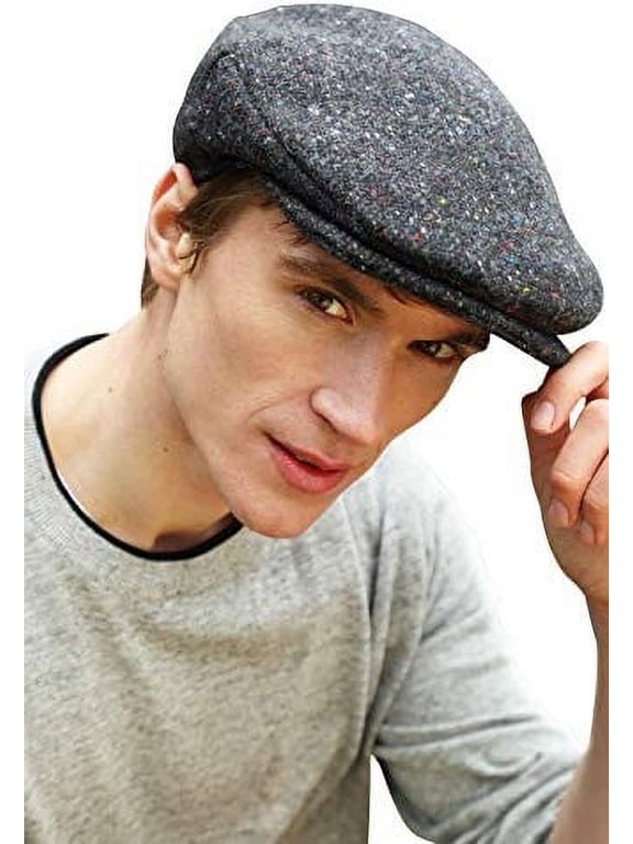 of Donegal Vintage Flat Cap 100% Wool Tweed Men's Irish Hat Handcrafted in Ireland