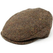 Hanna Hats of Donegal Vintage Flat Cap 100% Wool Tweed Mens Irish Hat Handcrafted in Ireland