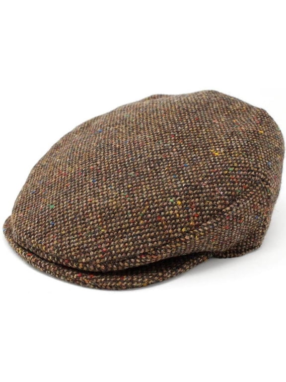 of Donegal Vintage Flat Cap 100% Wool Tweed Men's Irish Hat Handcrafted in Ireland