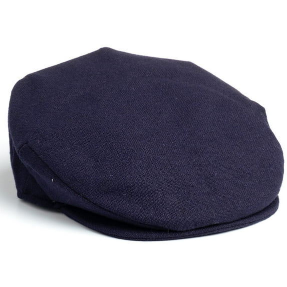 Hanna Hats of Donegal Vintage Flat Tweed Cap 100% Wool Driving Irish Men's Navy Hat Handcrafted in Ireland