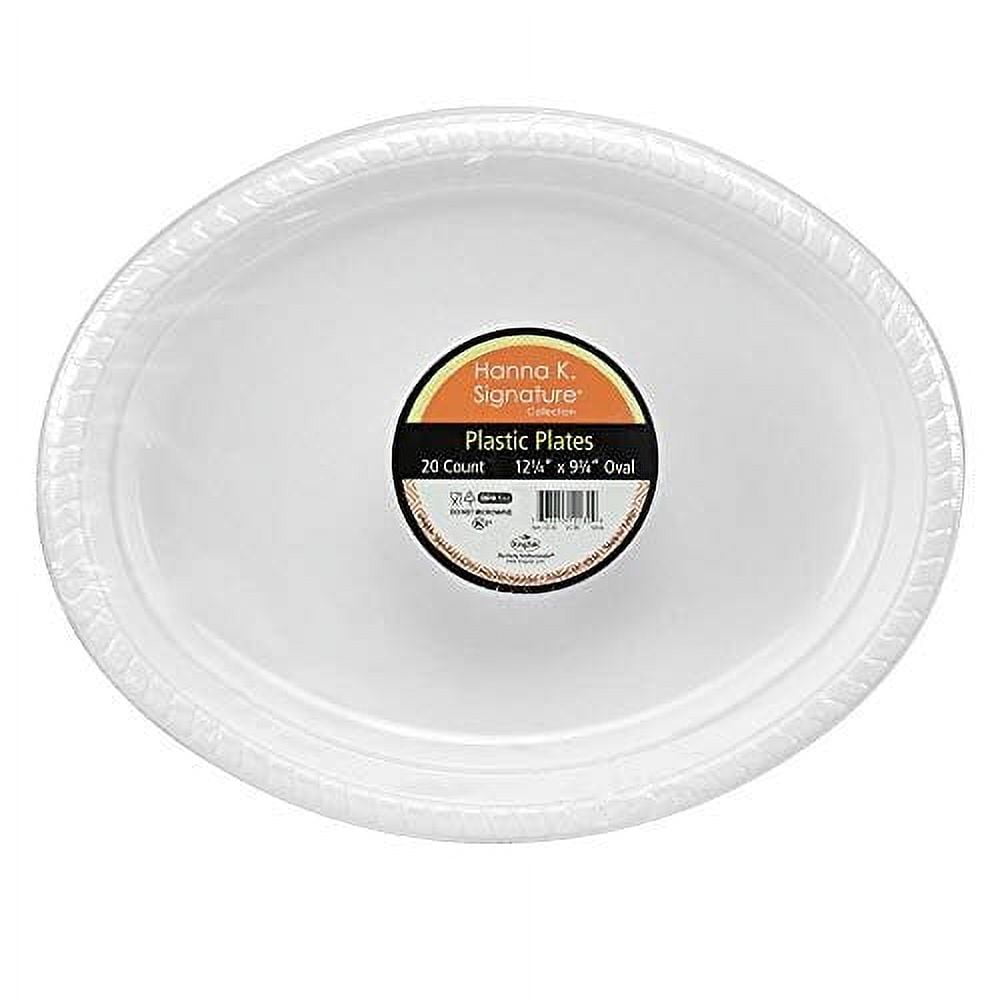 Hanna K Plastic Plate Oval 12.25 x9.75