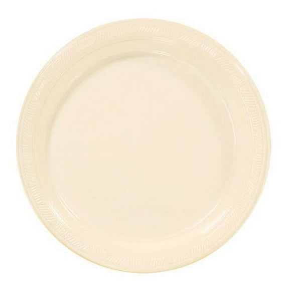 Hanna K PlasticwarePlastic Plate, Round, 9", Ivory, 50 Ct
