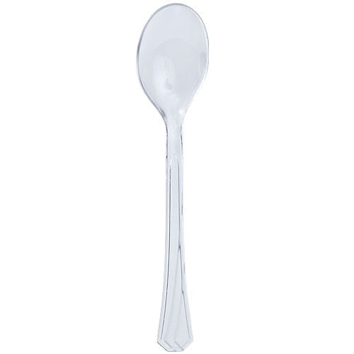 Hanna K Separates Plastic Soupspoons, Clear, 51 Ct