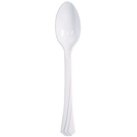 Hanna K Separates Plastic Teaspoons, Pearl, 51 Ct