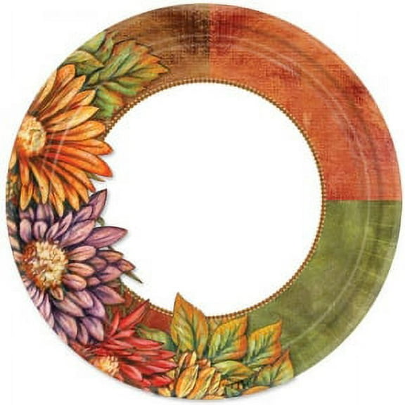 Hanna K. Signature Collection 36 Count Floral Art Paper Plate, 7-Inch