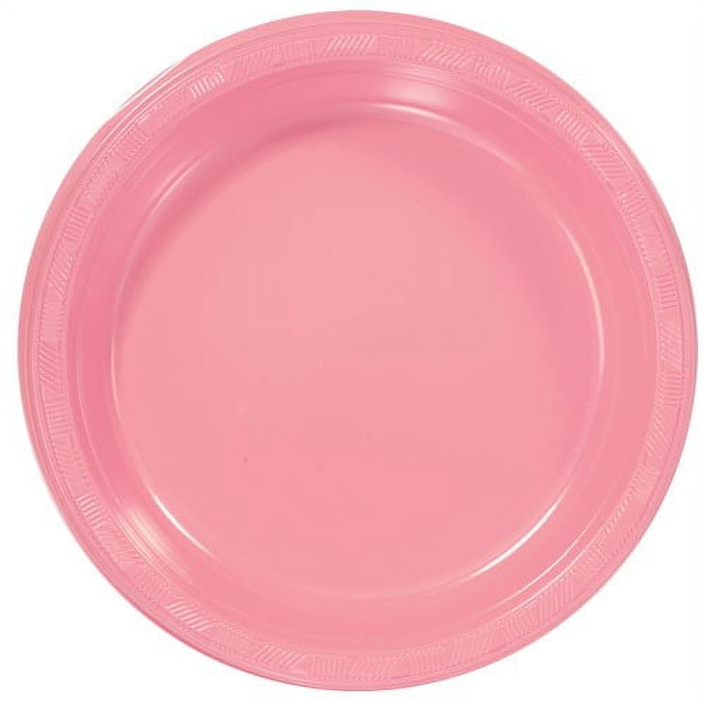 Hanna K. Signature Collection Plastic Plate, 50 Plates, 10-Inch, Pink