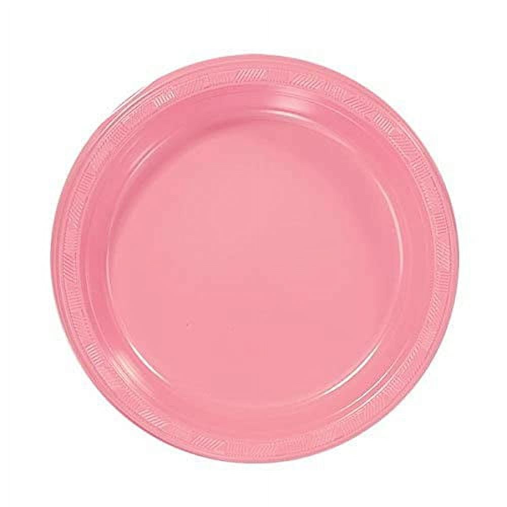 Hanna K. Signature Collection .. Round 7" | Pink .. | Pack of 50 .. Plastic Plate, 7 inch