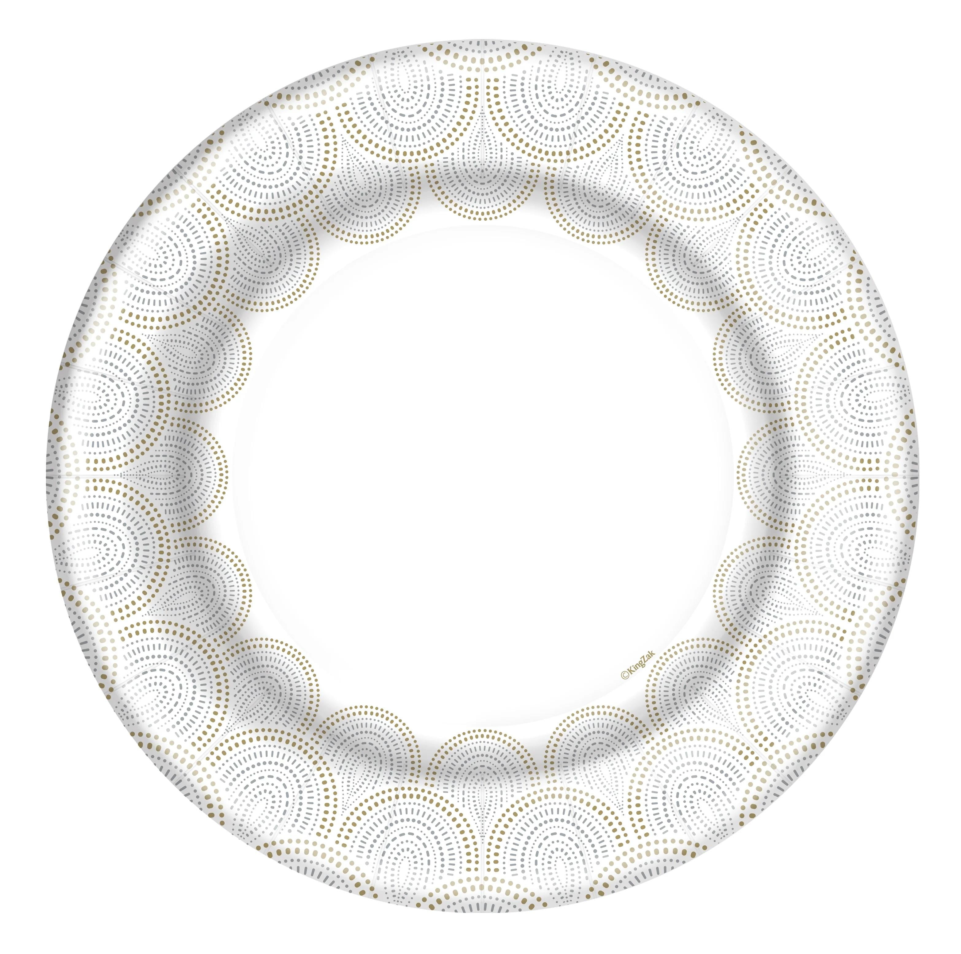 Hanna K Signature Metallic Rays 10.25" Dinner Paper Plates: 72Ct