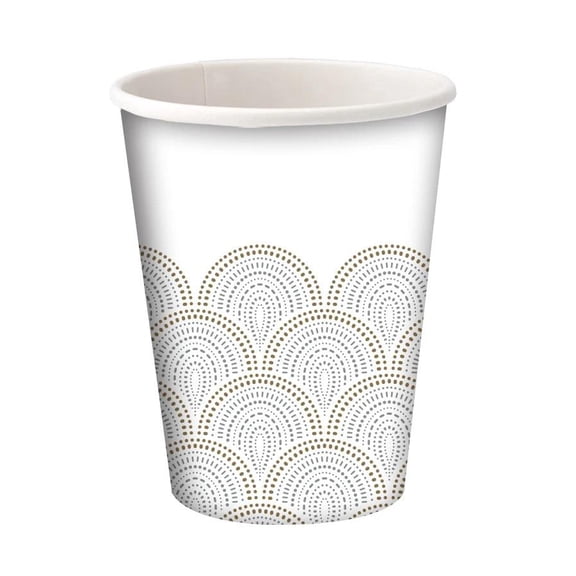Hanna K Signature Metallic Rays 9oz. Paper Cups: 18Ct