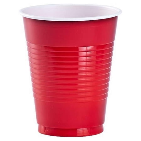 Disposable, Solid Color, Durable Hanna K. Signature Plastic Cups in Apple Red, 18 oz: Ideal for Parties, Events, and Everyday Beverage Needs:1000CT