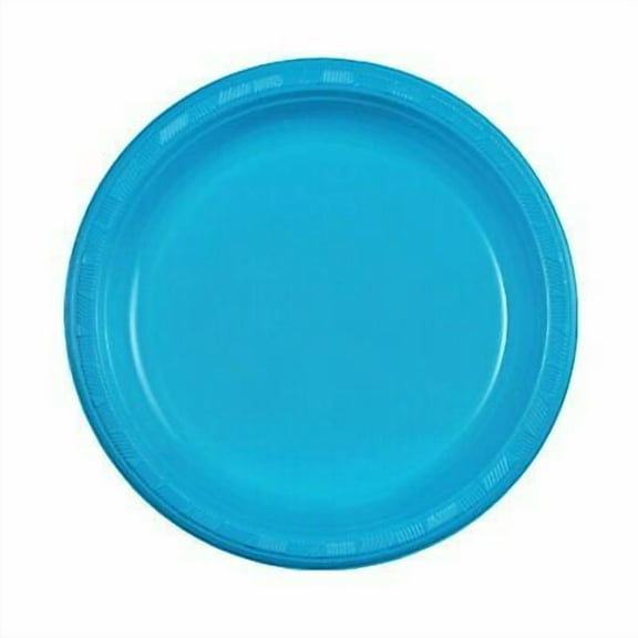 Hanna K. Signature Reusable Plastic Plates Island Blue For All Parties 9" 50Ct