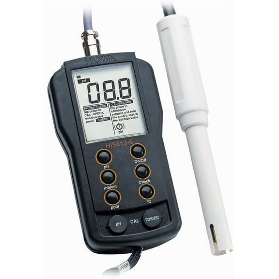 Hanna Water Resistant pH/EC/TDS Meter (HI 9813-6)