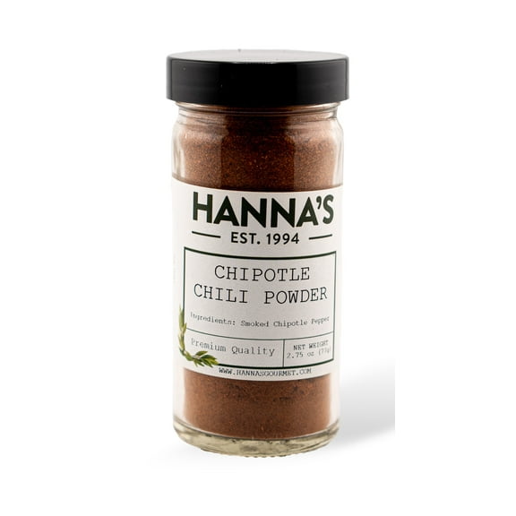 Hanna's Chipotle Chili Powder, 4 fl oz Glass Jar