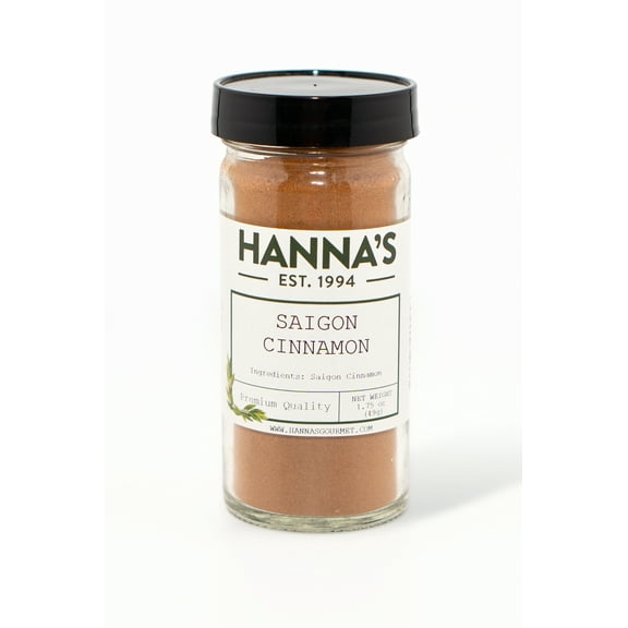 Hanna's Cinnamon Ground Saigon, 4 fl oz Glass Jar