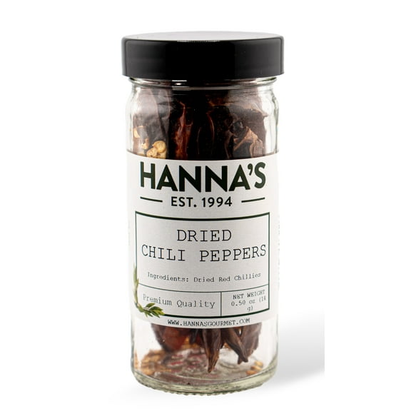 Hanna's Gourmet Dried Chili Peppers, 4 fl. oz.