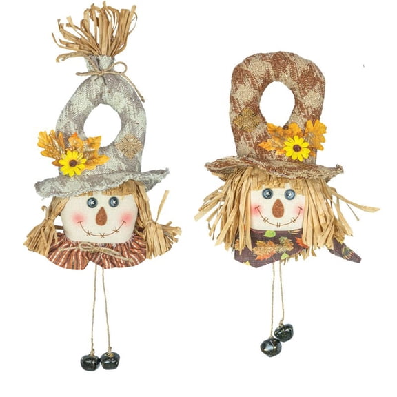 Hanna's Handiworks Harvest Time Scarecrow Doorknob Hanger Set of 2 Assortments