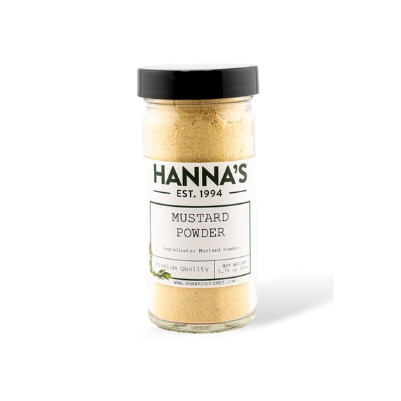 Hanna's Mustard Powder, 4 fl oz Glass Jar