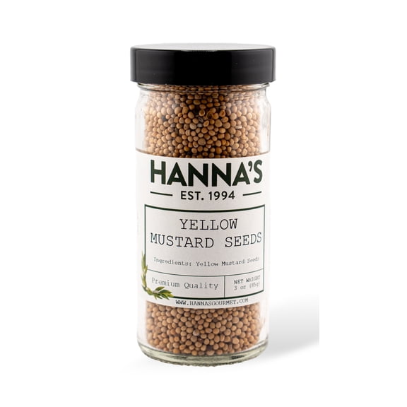 Hanna's Mustard Seeds, 4 fl oz Glass Jar