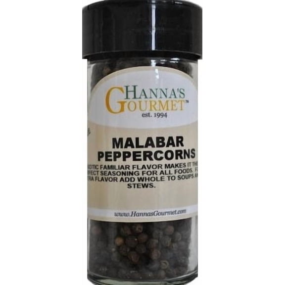 Hanna's Pepper Black Whole, 4 fl oz Glass Jar