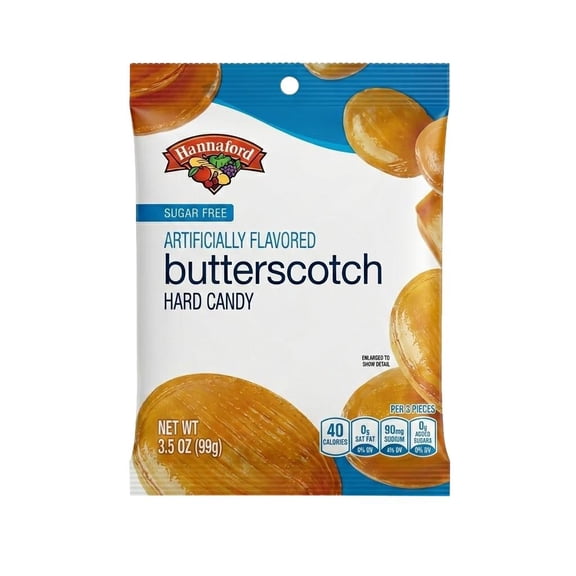 Hannaford Sugar Free Butterscotch Hard Candy, 3.5 oz Bag