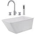 thumbnail image 1 of Hannah 59 Inch Acrylic Contemporary Freestanding Bathtub Package, 1 of 2