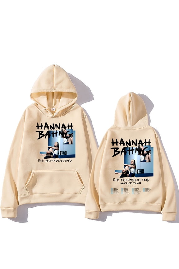 Hannah Bahng Hoodies Sweatshirts Fashion Y2K Clothing Unisex High Street Pullover Long Sleeves